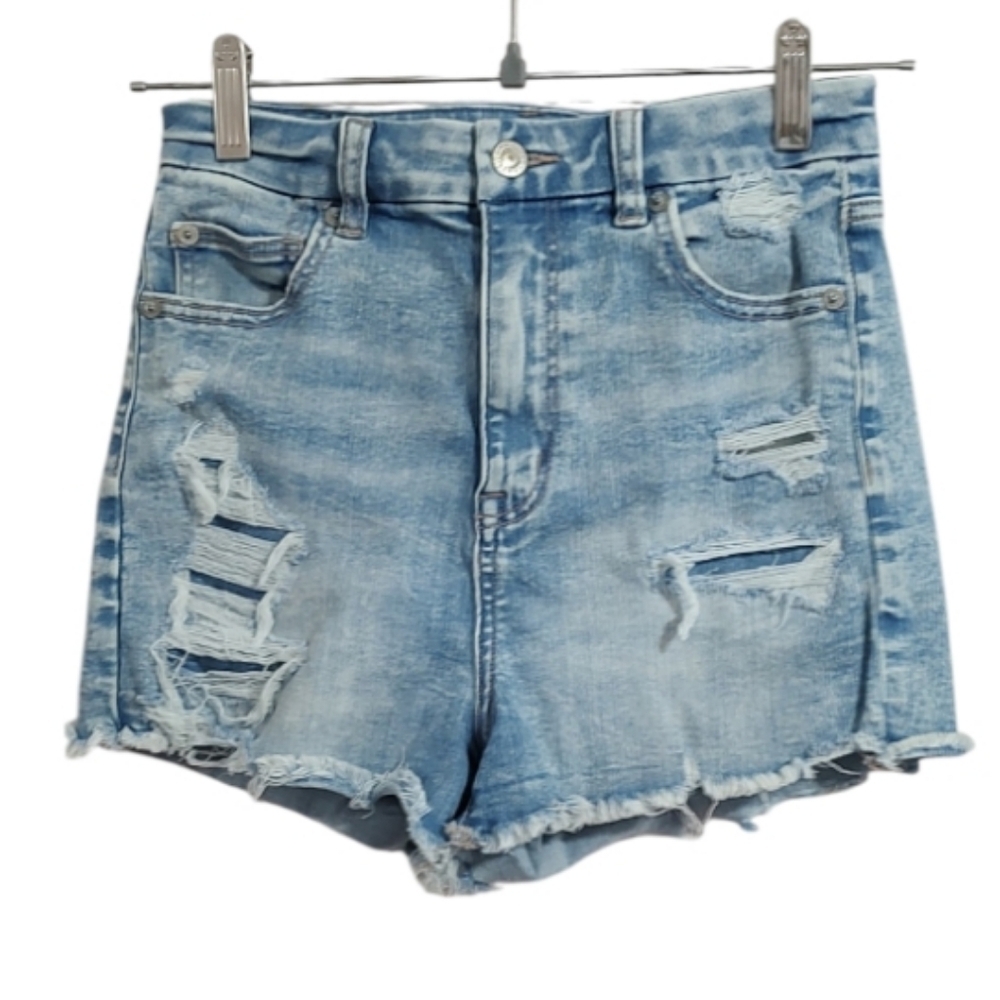 American Eagle Outfitters Distressed Curvy Hi-Rise Shorties
